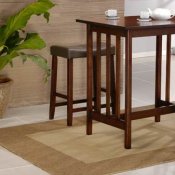 Cherry Finish Modern Elegant 3Pc Counter Height Dinette Set