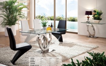 DT658 Dining Table w/Glass Top & Optional Items by Pantek [PKDS-DT658]