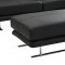 Savoy Sectional Sofa in Black Leather by Whiteline Imports