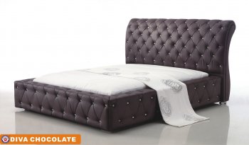 Diva Chocolate Tufted Bed by American Eagle [AEBS-Diva Chocolate]