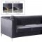 Eliana Sectional Sofa 660 in Grey Velvet Fabric by Meridian