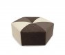 Olive, Sand & Brown Fabric Modern Tri-Tone Stylish Ottoman