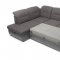 Credo Sectional Sofa in Brown Fabric by ESF w/ Bed & Storage