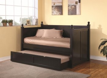 300027 Trundle Bed by Coaster in Satin Black [CRKB-300027]