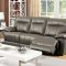 Dolton Reclining Sofa CM6128GY in Bonded Leather w/Options