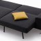 Charcoal Grey Fabric Modern Sofa Bed w/Stainless Steel Base