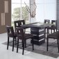 DG072BT Dining Table in Wenge by Global w/Brown Chairs & Options