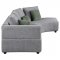 Toscano Sectional Sofa 504075 in Gray Fabric by Coaster