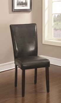 104225 Dining Chairs Set of 4 Dark Brown Leatherette by Coaster [CRDC-104225]