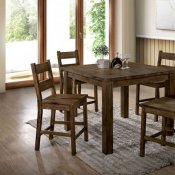 Kristen II 5Pc Counter Ht Dining Set CM3060PT in Rustic Oak