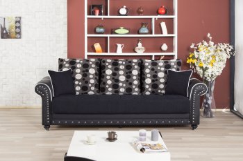 Viva Mode Sofa Bed in Black Fabric by Casamode [CMSB-Viva Mode Black]