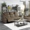 Shola Power Motion Sofa 9848BR-3PWH in Brown by Homelegance