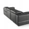 Hilgard Power Motion Sectional Sofa in Dark Grey Leather by VIG