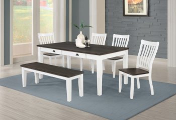 Kingman 5Pc Dining Room Set 109541 Espresso & White by Coaster [CRDS-109541-Kingman]