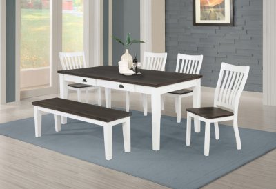 Kingman 5Pc Dining Room Set 109541 Espresso & White by Coaster