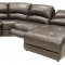 Mahogany Full Leather 5PC Reclining Modern Sectional Sofa