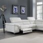 Madison Power Motion Sectional Sofa - White Leather by Whiteline