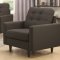 Kesson Sofa & Loveseat Set in Charcoal Fabric 505374 by Coaster