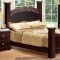 Deep Merlot Finish Traditional Bedroom w/Faux Marble Accents