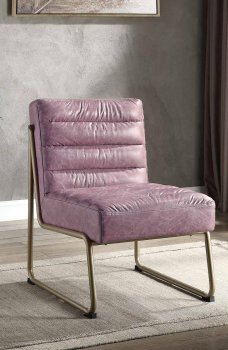 Loria Accent Chair AC00657 Wisteria Top Grain Leather by Acme [AMAC-AC00657 Loria]