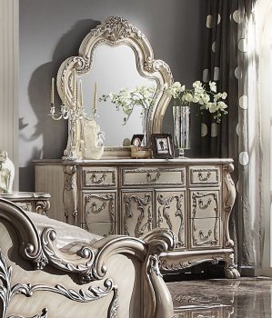 Dresden Dresser 28175 in Bone White by Acme w/Optional Mirror [AMDR-28175 Dresden]