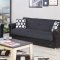 Avalon Sofa Bed in Black Fabric by Casamode w/Options