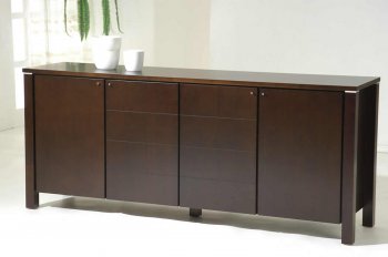 Dark Walnut Finish Modern Four Door Buffet [NSBU-WE08402]