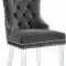 Miley Dining Chair 746 Set of 2 Grey Velvet Fabric by Meridian