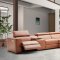 Picasso Power Motion Sectional Sofa in Caramel Leather by J&M