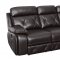 U2133 Agnes Leather Gel Sofa in Walnut by Global w/Options