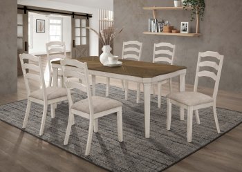 Ronnie Dining Set 5Pc 108051 in Nutmeg & Rustic Cream by Coaster [CRDS-108051 Ronnie]