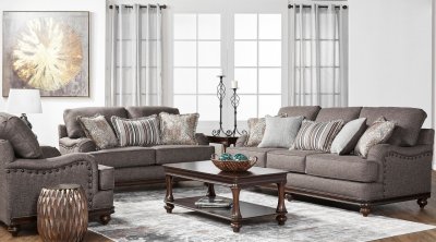 17200 Sofa in Phineas Driftwood Fabric by Serta Hughes w/Options