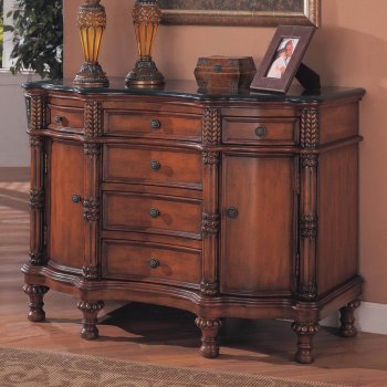 Brown Finish Classic Cabinet w/Antique Style Finish Hardware [CRC-950063]