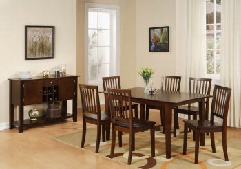 Espresso Finish Modern Dining Table w/Options [CTCDS-TBLBR400TE]