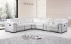 8199 Sectional Sofa in White Bonded Leather by American Eagle