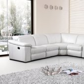 8199 Sectional Sofa in White Bonded Leather by American Eagle