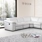 8199 Sectional Sofa in White Bonded Leather by American Eagle