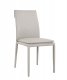 Togo Dining Chair Set of 2 in Light Gray Leather by J&M