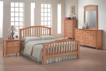 Modern Maple Finish Bedroom Set [AMBS-09170-San Marino]