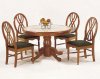 Oak Finish Classic 5 Pc Dining Set w/Tile Surface