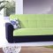 Lego Sofa Bed in Green Microfiber by Rain w/Optional Items