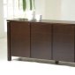 Dark Walnut Finish Modern Four Door Buffet