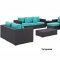 Convene Outdoor Patio Sofa Set 9Pc 2161 Choice of Color - Modway