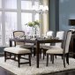 Rich Dark Cherry Finish Modern Dining Table w/Optional Items