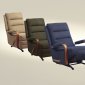 Olive, Honey or Sapphire Fabric Modern Hillcrest Recliner