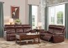 Resonance Recliner Sofa 9907BR in Brown by Homelegance w/Options