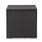 Black Weave Modern Outdoor Folding Screen and Storage Unit