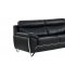 U8360 Sofa in Black Leather Gel by Global w/Options