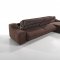 Ronaldo Sectional Sofa in Brown Fabric by ESF w/Sleeper