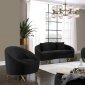 Serpentine Sofa 679 in Black Velvet Fabric by Meridian w/Options